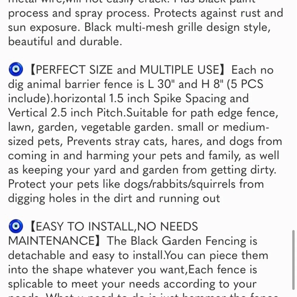 5 Pack No Dig Fence Animal Barrier Fence 30×8-inch (All 150